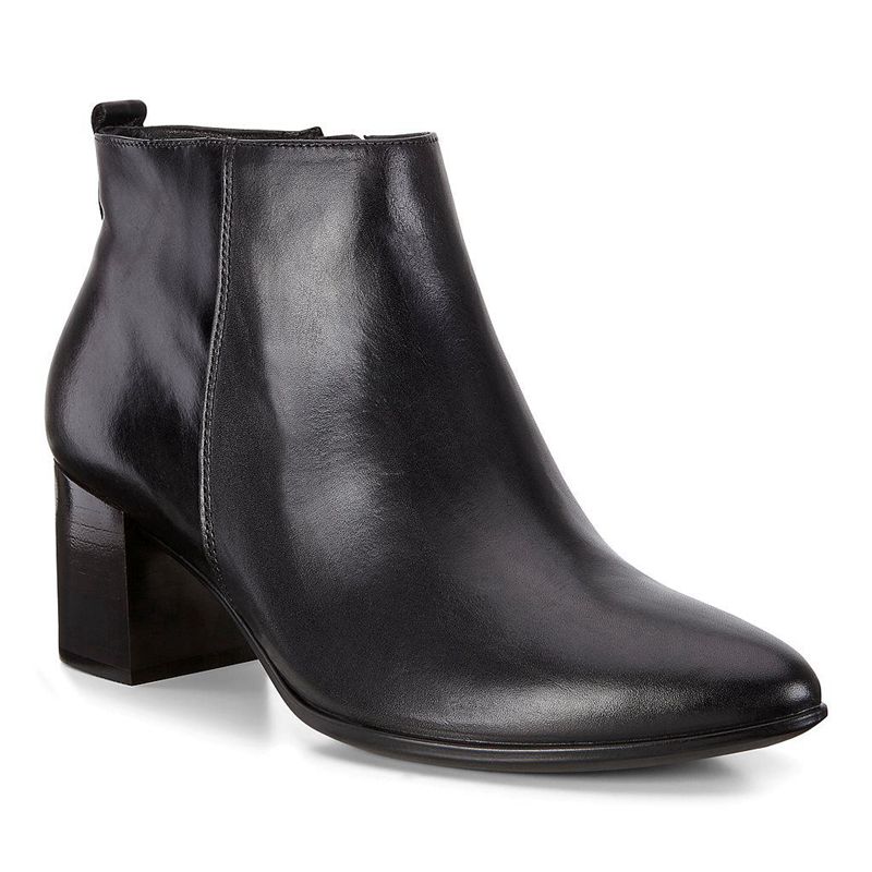 Botines Ankle Boots Ecco Shape 45 Pointy Block Para Mujer,Negras,619785-OZK